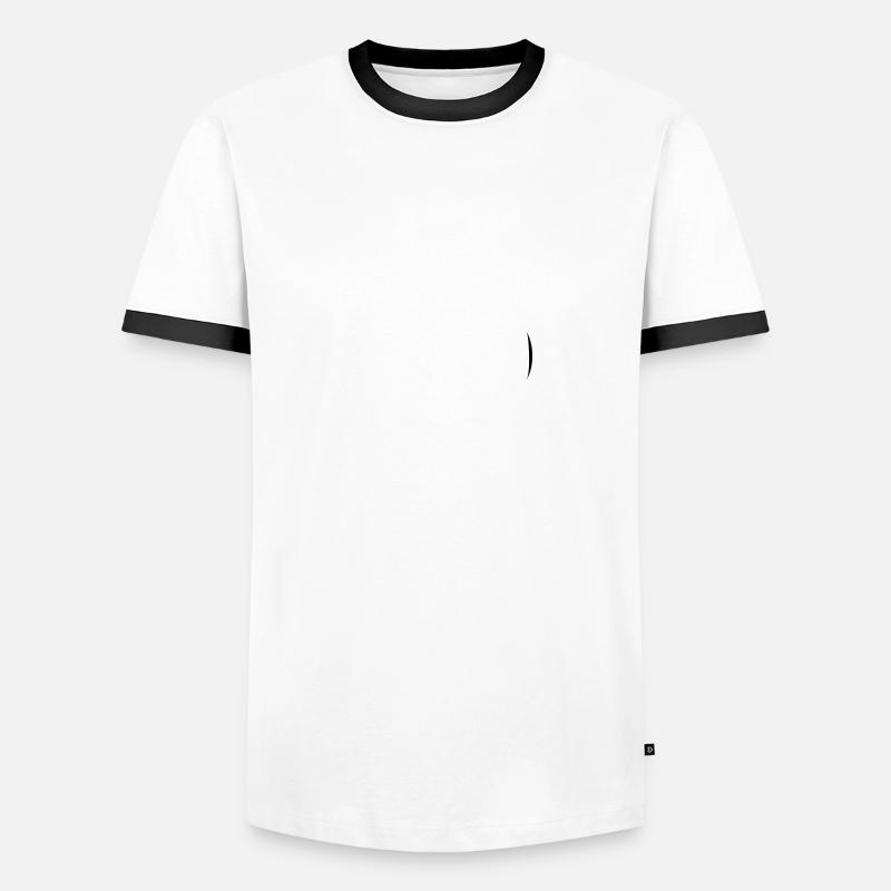speech balloon patch - Men's Ringer Shirt - white/black