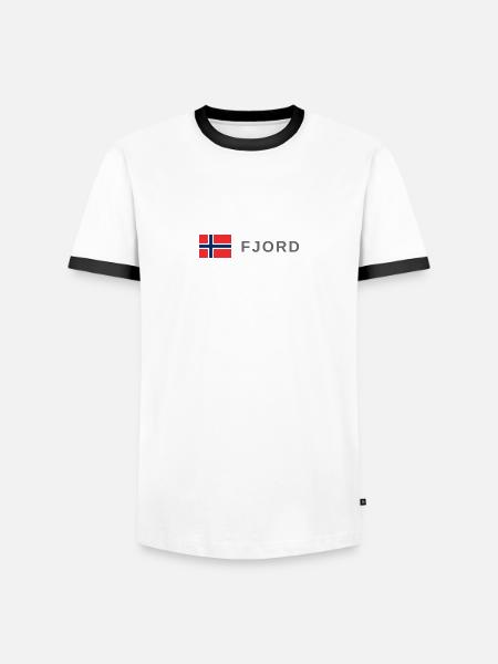 Fjord Norway - Men's Ringer Shirt - white/black