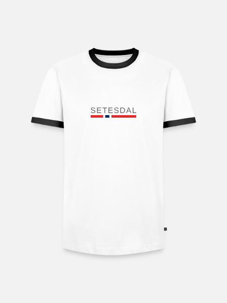 Setesdal Norway - Men's Ringer Shirt - white/black
