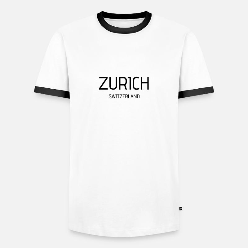 Zurich - Men's Ringer Shirt - white/black