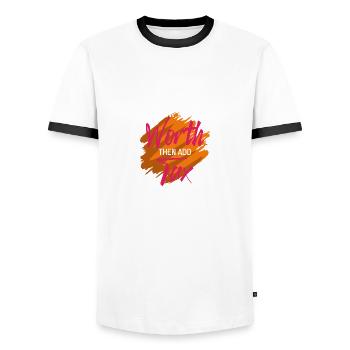 Connaissez votre valeur. Professeur de comptabilité. Poison - T-shirt contrasté Homme - blanc/noir - Devant - AI Model Female 172 light (172cm) & AI Model Male 178 dark (178cm)