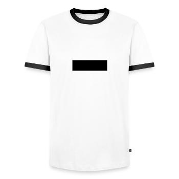 Square - Men's Ringer Shirt - white/black - Front - AI Model Female 172 light (172cm) & AI Model Male 178 dark (178cm)