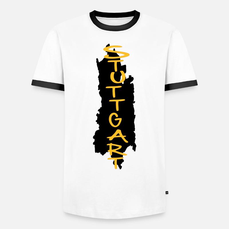 Stuttgart - Men's Ringer Shirt - white/black