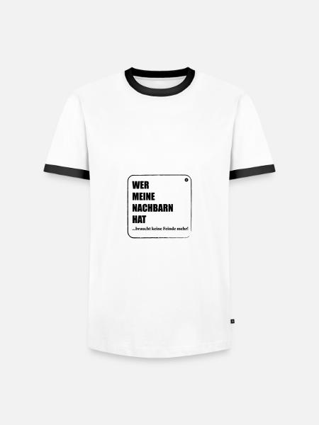 Neighbor enemies - Men's Ringer Shirt - white/black