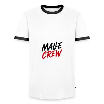 Malle Crew Mallorca - T-shirt contrasté Homme - blanc/noir - Devant - AI Model Female 172 light (172cm) & AI Model Male 178 dark (178cm)