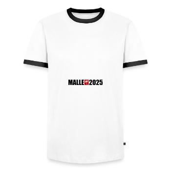 Malle 2025 Palme Urlaub - Männer Kontrast-T-Shirt - Weiß/Schwarz - Vorne - AI Model Female 172 light (172cm) & AI Model Male 178 dark (178cm)