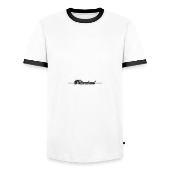 Polterabend - Männer Kontrast-T-Shirt - Weiß/Schwarz - Vorne - AI Model Female 172 light (172cm) & AI Model Male 178 dark (178cm)