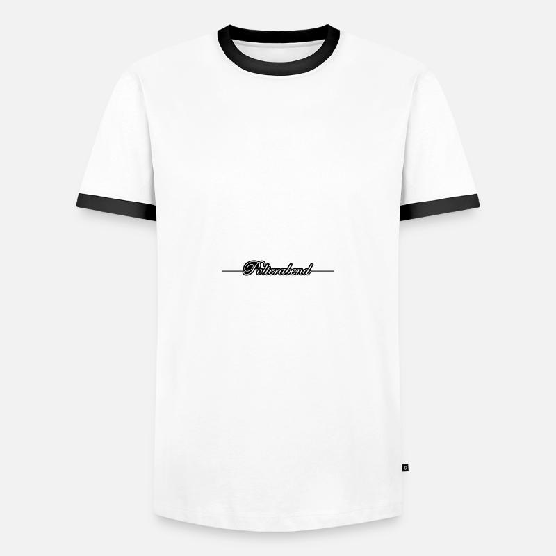 Polterabend - Männer Kontrast-T-Shirt - Weiß/Schwarz