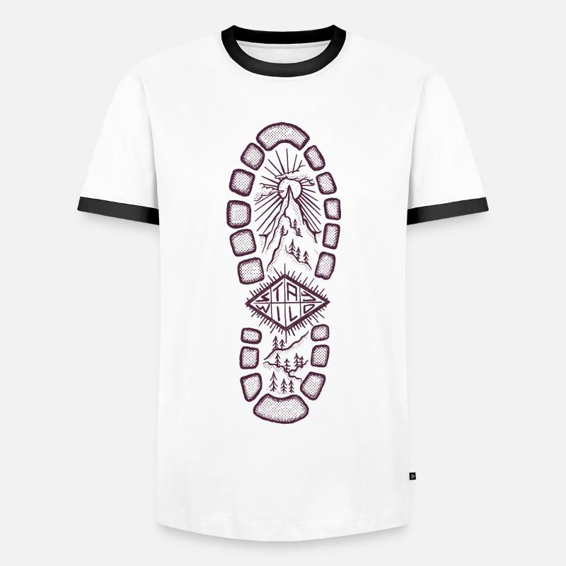 Stay wild red - Men's Ringer Shirt - white/black