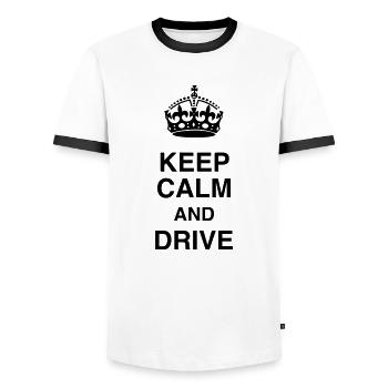 Fahrer Fahren Sport Auto Spieler - Männer Kontrast-T-Shirt - Weiß/Schwarz - Vorne - AI Model Female 172 light (172cm) & AI Model Male 178 dark (178cm)