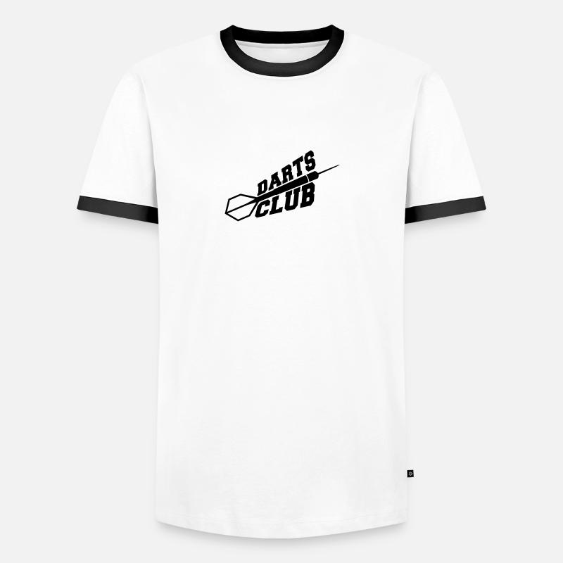 Darts Club Logo - Men's Ringer Shirt - white/black
