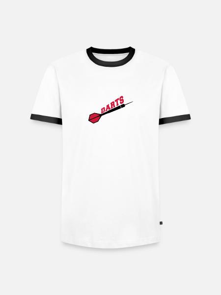 Darts Design - T-shirt contrasté Homme - blanc/noir