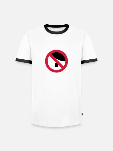 Anti Nazi - Männer Kontrast-T-Shirt - Weiß/Schwarz