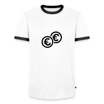 Argent - T-shirt contrasté Homme - blanc/noir - Devant - AI Model Female 172 light (172cm) & AI Model Male 178 dark (178cm)