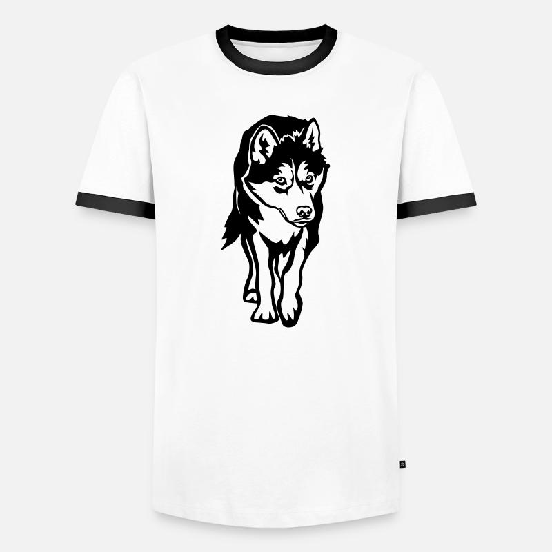 Husky - Men's Ringer Shirt - white/black