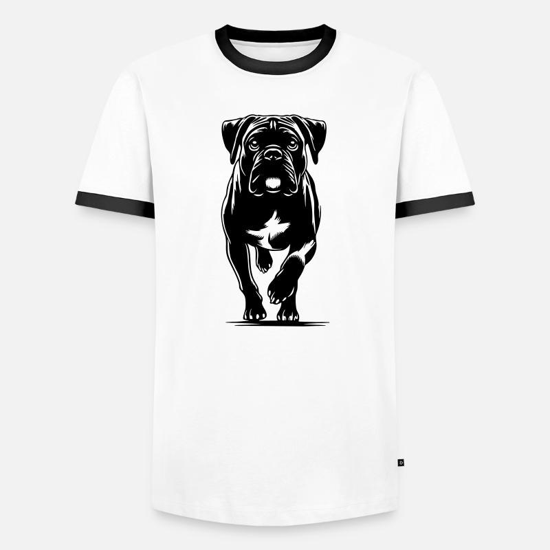 Boxer - Men's Ringer Shirt - white/black