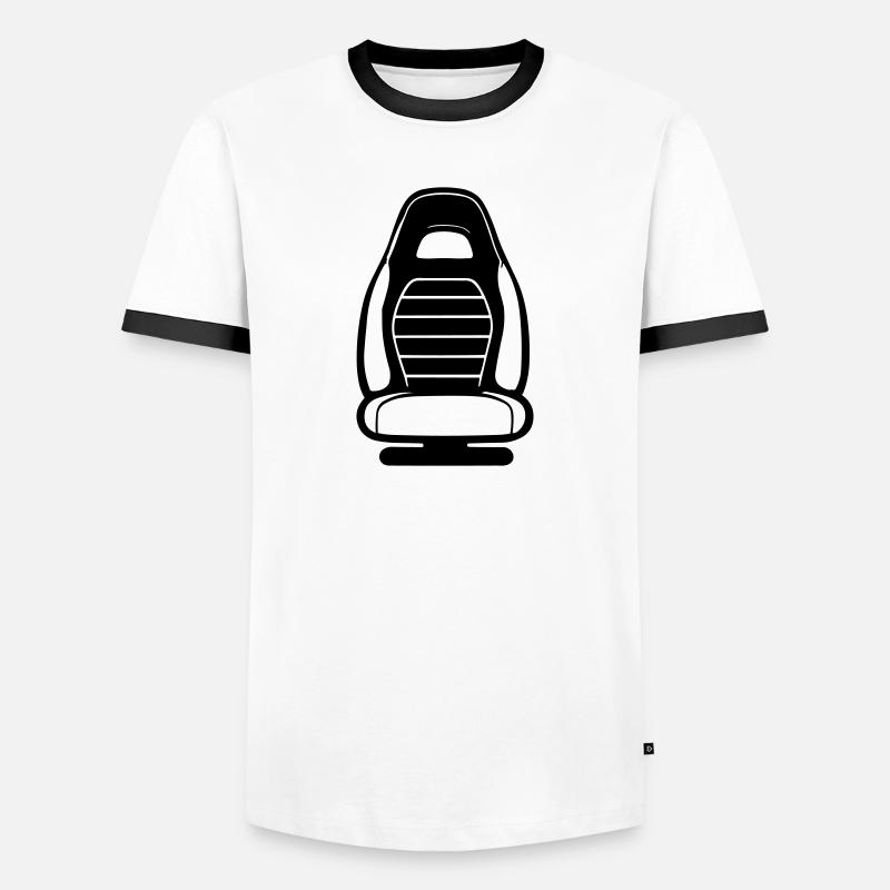 Stool - Men's Ringer Shirt - white/black