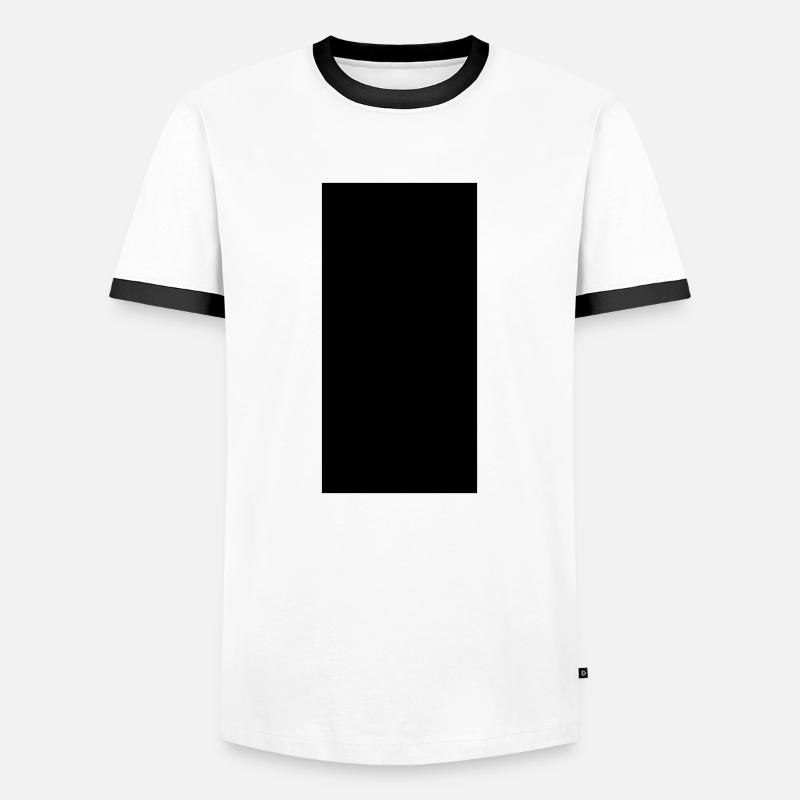 Rectangle - Men's Ringer Shirt - white/black