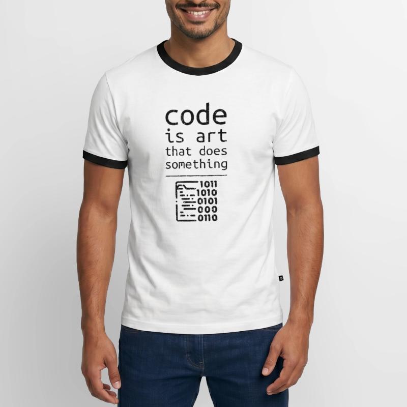 Code coder developer programmer gift Men's Ringer Shirt