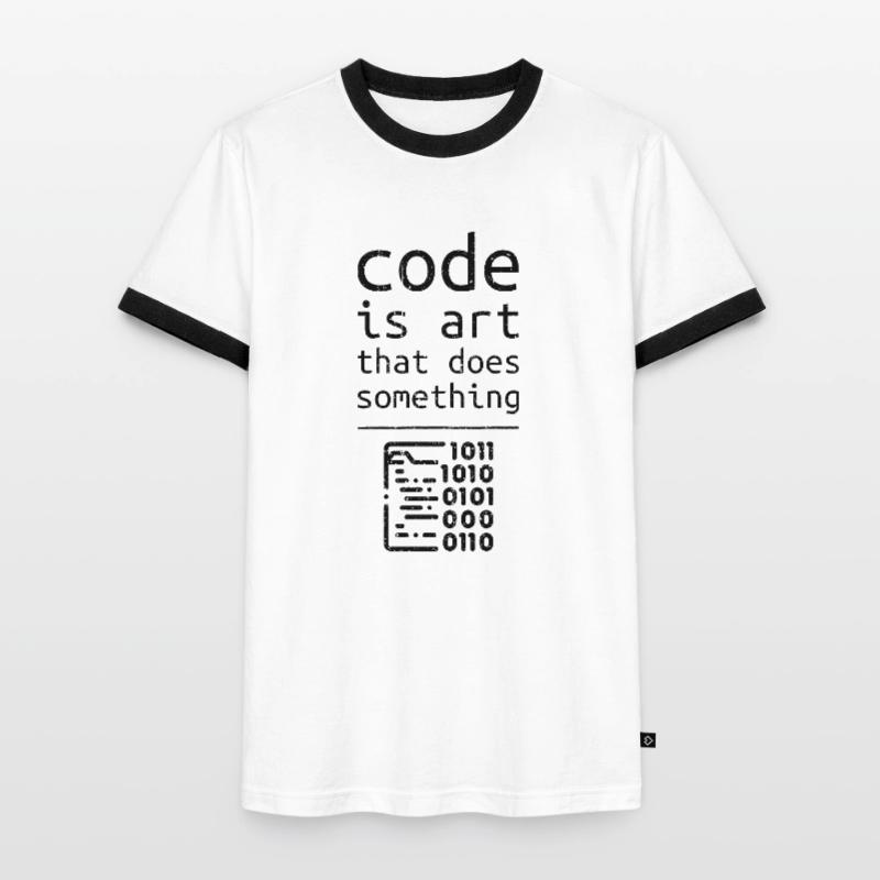 Cadeau de programmeur de développeur de codeur de code T-shirt contrasté Homme