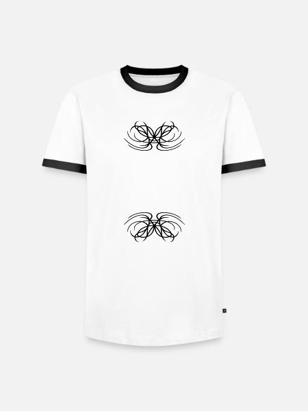 Design artful abstract tribal - Men's Ringer Shirt - white/black