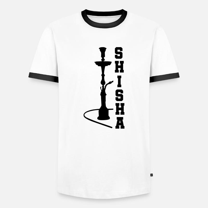 hookah - Men's Ringer Shirt - white/black