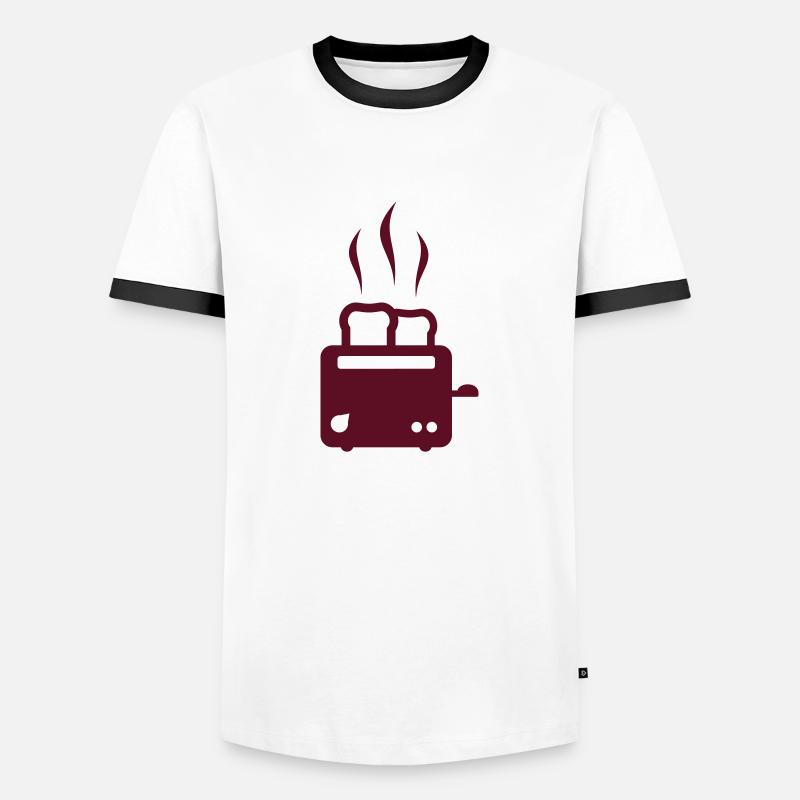 Toaster - Men's Ringer Shirt - white/black