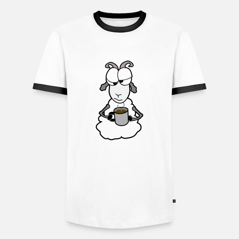 Bock null Bock - Men's Ringer Shirt - white/black
