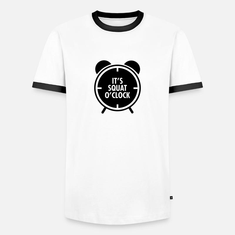 It's Squat O'Clock - Men's Ringer Shirt - white/black