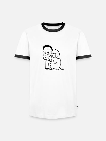Altenpfleger - Männer Kontrast-T-Shirt - Weiß/Schwarz