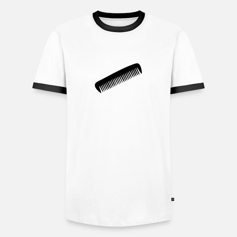 Comb - Men's Ringer Shirt - white/black