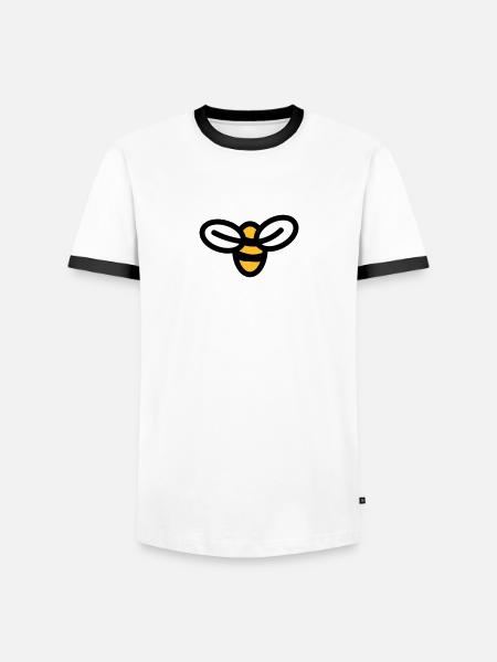 Bee - Men's Ringer Shirt - white/black