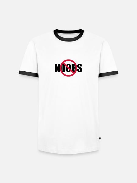 Aucun signe de noobs interdit - T-shirt contrasté Homme - blanc/noir