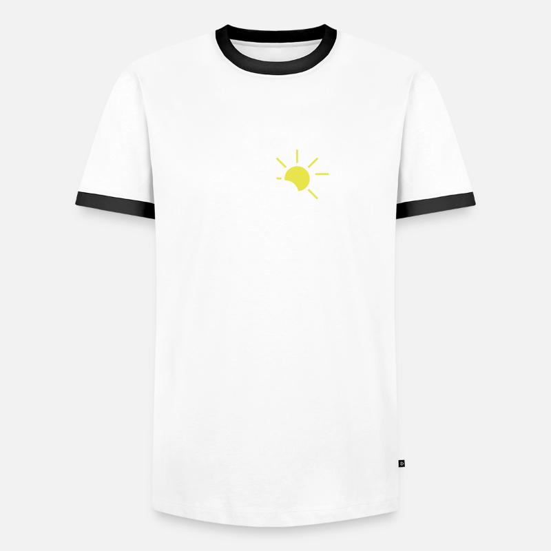 Lightly clouded - Men's Ringer Shirt - white/black
