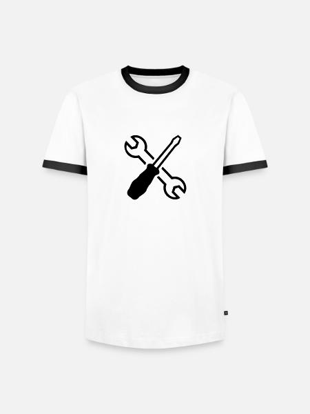 Tools - Men's Ringer Shirt - white/black