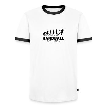 HANDBALL EVOLUTION HOMME - T-shirt contrasté Homme - blanc/noir - Devant - AI Model Female 172 light (172cm) & AI Model Male 178 dark (178cm)