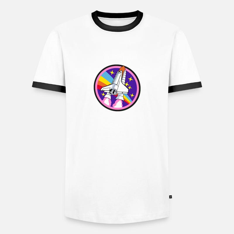 rocket - Men's Ringer Shirt - white/black