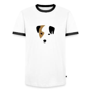 HECTOR-BABY - T-shirt contrasté Homme - blanc/noir - Devant - AI Model Female 172 light (172cm) & AI Model Male 178 dark (178cm)