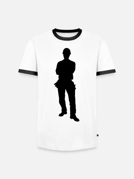 carpenter profession - Men's Ringer Shirt - white/black