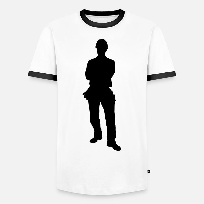 carpenter profession - Men's Ringer Shirt - white/black