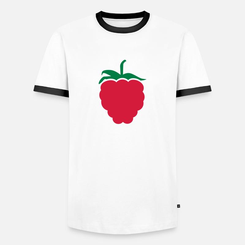Raspberry - Men's Ringer Shirt - white/black
