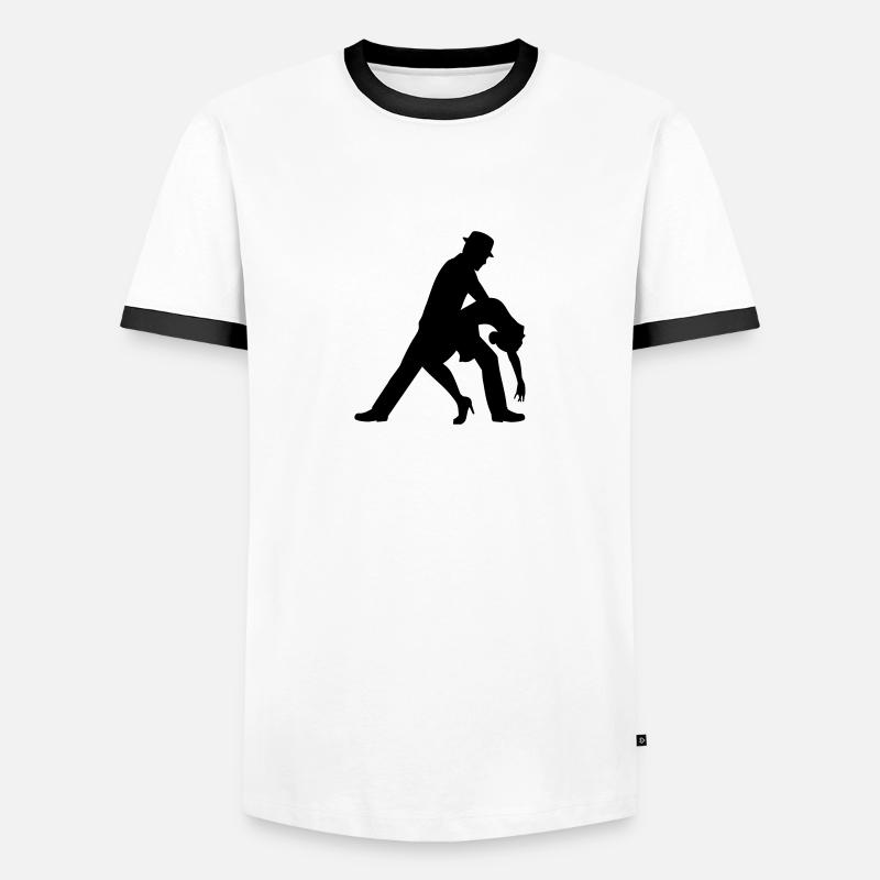Salsa - Men's Ringer Shirt - white/black