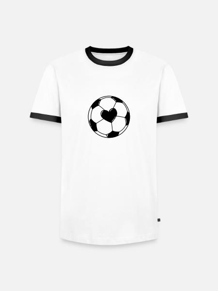 Love Football - Men's Ringer Shirt - white/black