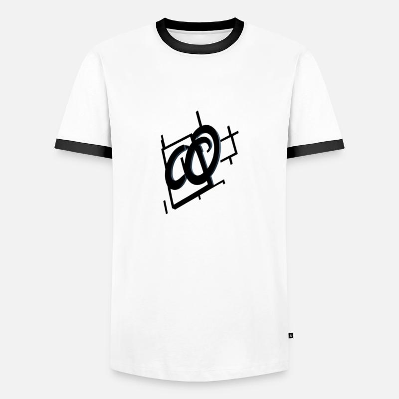 Orderstudios - Männer Kontrast-T-Shirt - Weiß/Schwarz