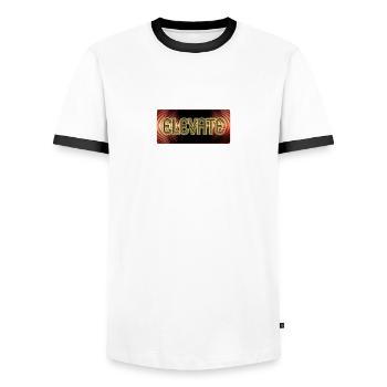 Elevate Bass Waves - Männer Kontrast-T-Shirt - Weiß/Schwarz - Vorne - AI Model Female 172 light (172cm) & AI Model Male 178 dark (178cm)