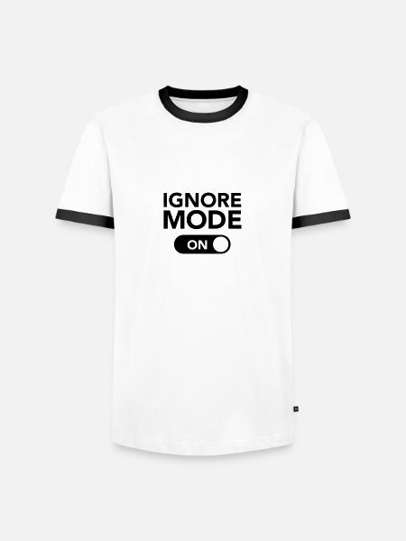 Ignore, Mode (On) - Männer Kontrast-T-Shirt - Weiß/Schwarz