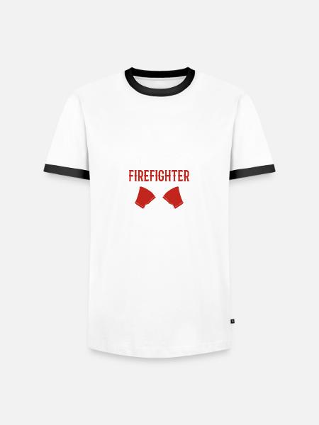 Volunteer Firefighter Firefighter Poison - Men's Ringer Shirt - white/black