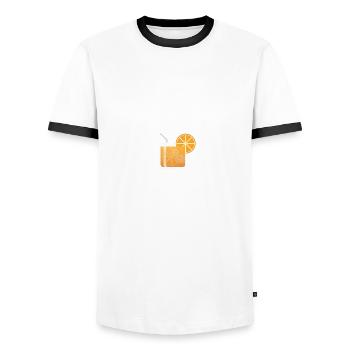 Call Me Old-fashioned - Wisconsin State Cockt - Men's Ringer Shirt - white/black - Front - AI Model Female 172 light (172cm) & AI Model Male 178 dark (178cm)