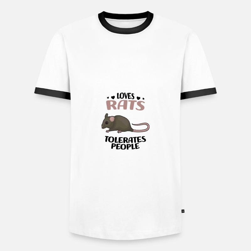 Rats - Men's Ringer Shirt - white/black