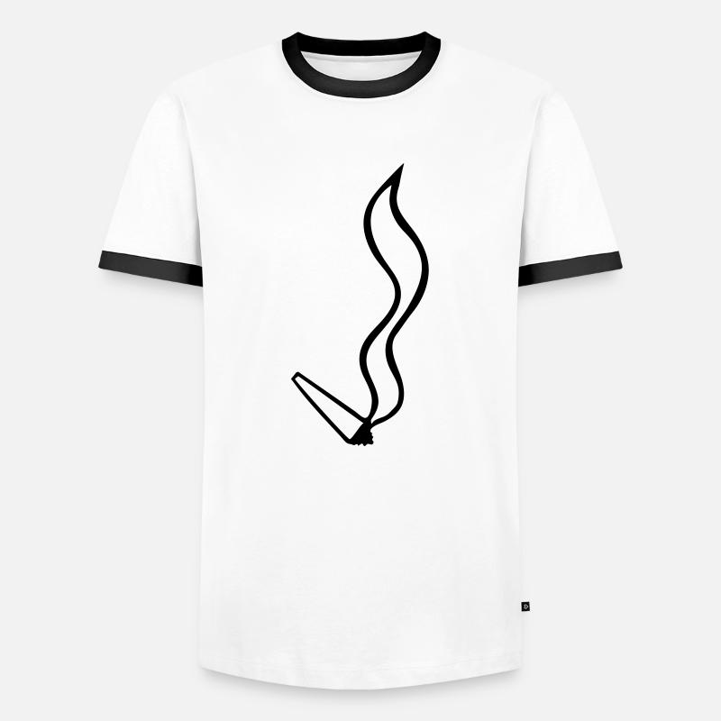 gemeine - Männer Kontrast-T-Shirt - Weiß/Schwarz